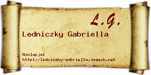 Ledniczky Gabriella névjegykártya