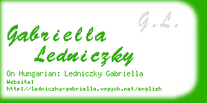 gabriella ledniczky business card